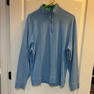 Vineyard Vines Men's Sky Blue Zip-Up Sweater